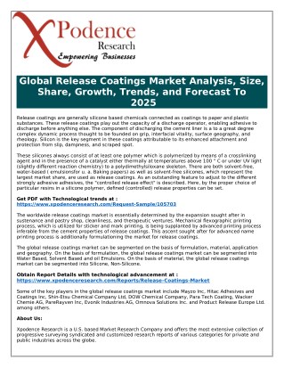 The Impact of Digital Transformation on the Global Release Coatings Industry 2018