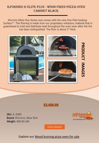 Ilfornino Â® Elite Plus - Wood Fired Pizza Oven Cabinet Black