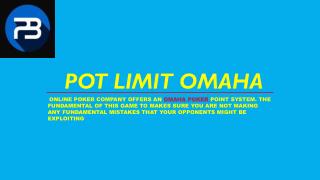 How to Play Online Pot Limit Omaha Poker Game