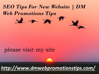 Seo Tips for New Website