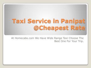 Taxi service in Panipat