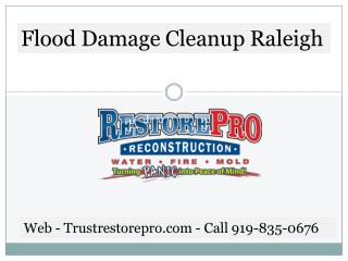 Flood Damage Cleanup Raleigh North Carolina