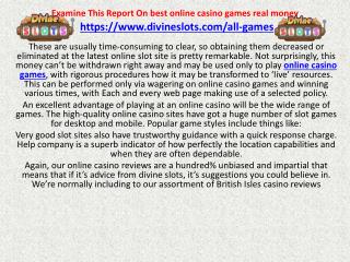 Examine This Report On best online casino games real money
