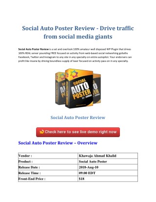 Social Auto Poster Review