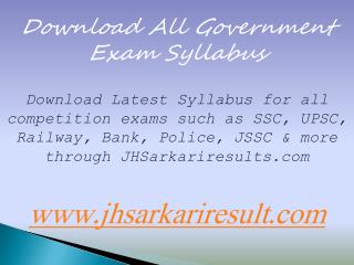 Download All Government Exam Syllabus