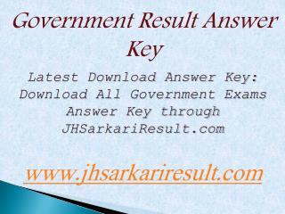 Government Result Answer Key