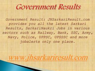 Government Results