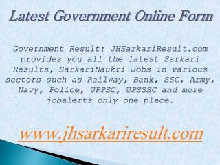 Latest GovernmentOnline Form