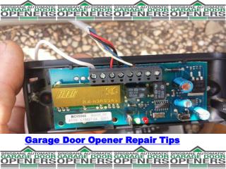 Garage Door Opener Repair Tips