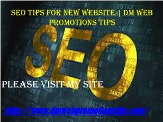 Seo Tips for New Website