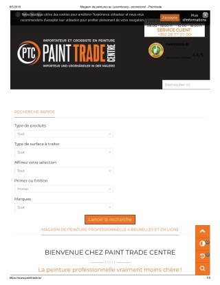 Magasin de peintures au Luxembourg - promotions! - Painttrade