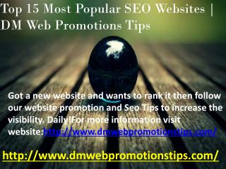 Top 15 Most Popular SEO Websites