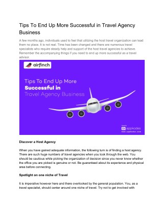 Tips To End Up More Successful in Travel Agency Business