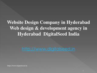 Website Design Company in Hyderabad | Web design & development agency in Hyderabad | DigitalSeed India