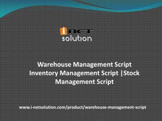 Warehouse Management Script |Inventory Management Script