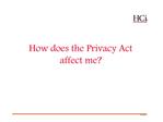How does the Privacy Act affect me