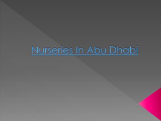 Nursery in Abu Dhabi