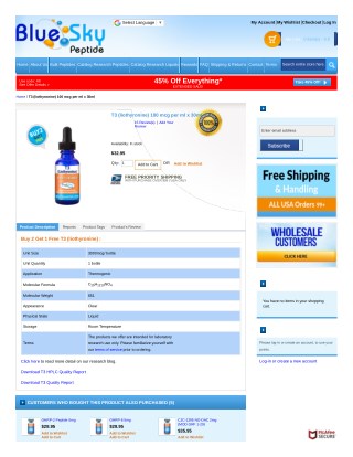 T3 (liothyronine) 100 mcg per ml x 30ml