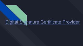 Digital Signature Certificate Services Provider in Noida,Delhi/NCR