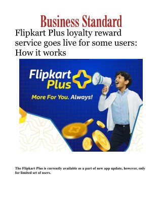 Flipkart Plus loyalty reward service goes live for some users: How it works