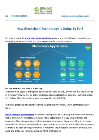 How Blockchain Technology is Doing So Far