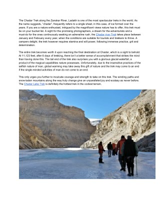 Chadar Trek Most Spectacular Treks In The World | Chadar Trek 2019