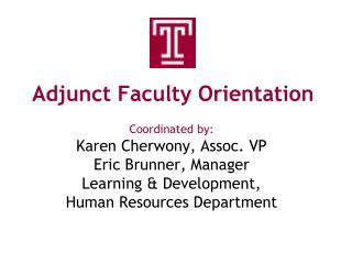 Adjunct Faculty Orientation