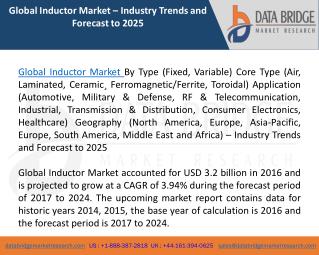 Global Inductor Market â€“ Industry Trends and Forecast to 2025
