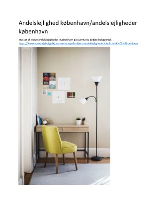 Andelslejlighed kÃ¸benhavn/andelslejligheder kÃ¸benhavn