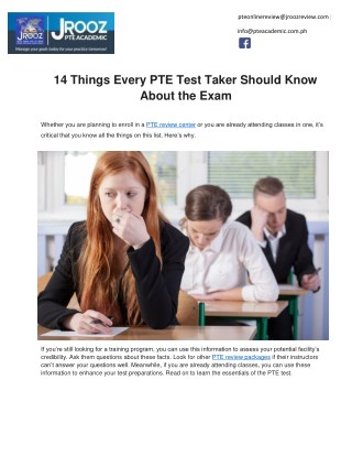 14 Things Every PTE Test Taker Should Know About the Exam