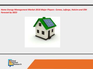World Home Energy Management Systems Market - Opportunities and Forecasts, 2017-2023