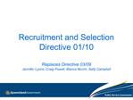 Recruitment and Selection Directive 01