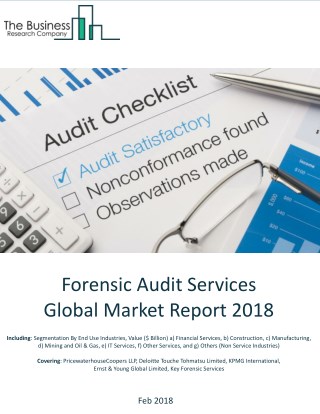 Forensic Audit Services Global Market Report 2018
