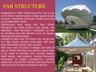 Tensile Structure in Noida | Tensile Fabric Structure Manufacturer
