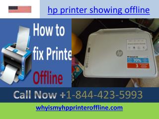 hp printer showing offline