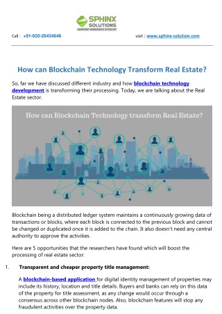 How can Blockchain Technology Transform Real Estate?