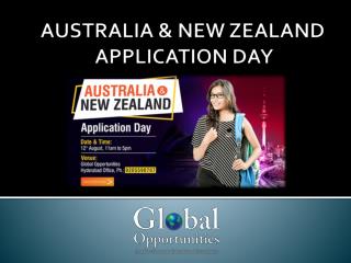 AUSTRALIA & NEW ZEALAND APPLCIATION DAY
