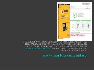 www Norton com setup