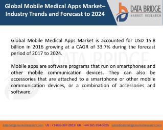 Global Mobile Medical Apps Market â€“ Industry Trends and Forecast to 2024