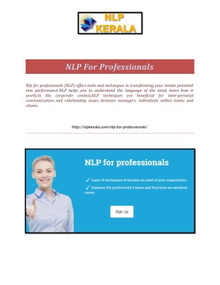 NLP For Professionals