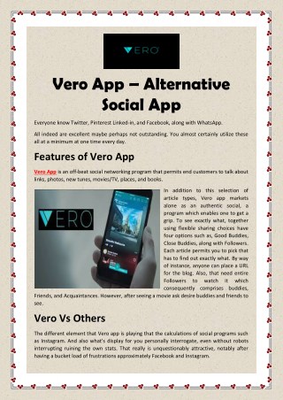 Vero App â€“ Alternative Social App