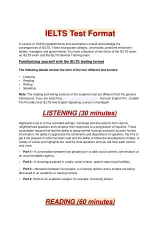 Ielts Coaching in Chandigarh - English Pro