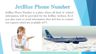 Contact JetBlue Phone Number Experts for JetBlue Airline Concerns