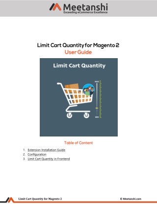 Magento 2 Limit Cart Quantity