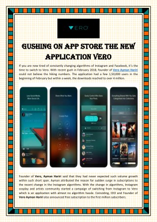 Gushing on App Store The New Application Vero