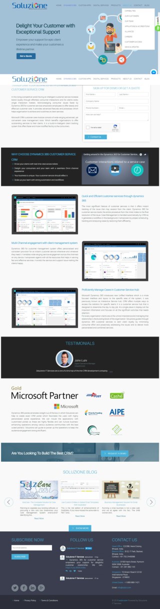 Dynamics 365 CRM for Customer service