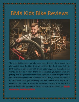 BMX Kids Bike Reviews