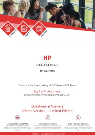 HP2-Z34 Dumps PDF - Pass HP2-Z34 Exam with 100% Guarantee