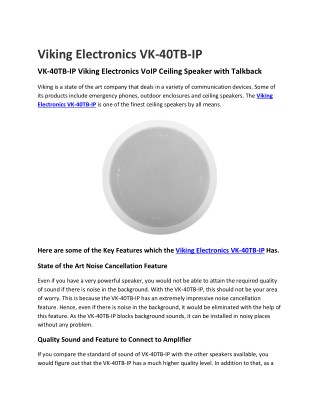 Viking Electronics VK-40TB-IP - GoHeadSets