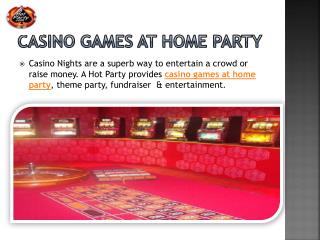 Casino Games at Home Party